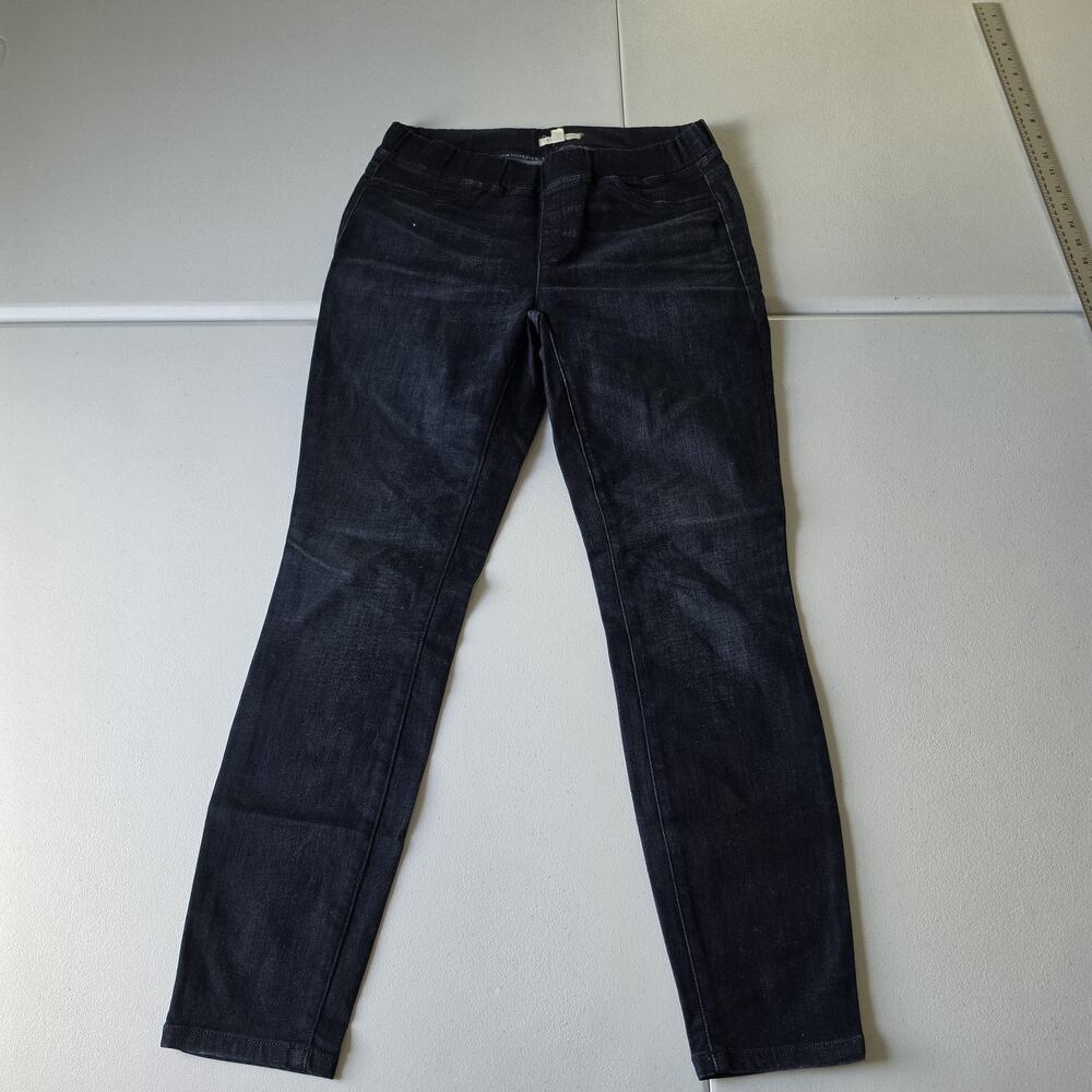 Eileen Fisher Jeans Womens 4 Petite Blue Dark Wash Mid Rise Skinny Stretch Denim